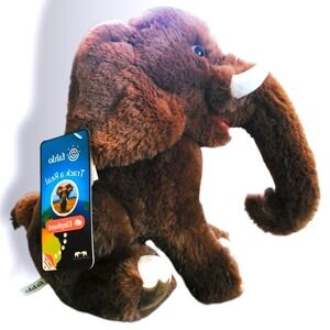 Fahlo Track a Real Elephant Plush Brown Stuffed Animal Interactive Toy NWT 9in